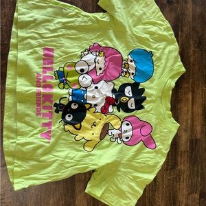 Hello Kitty Green and Pink Short Sleeve Tee
